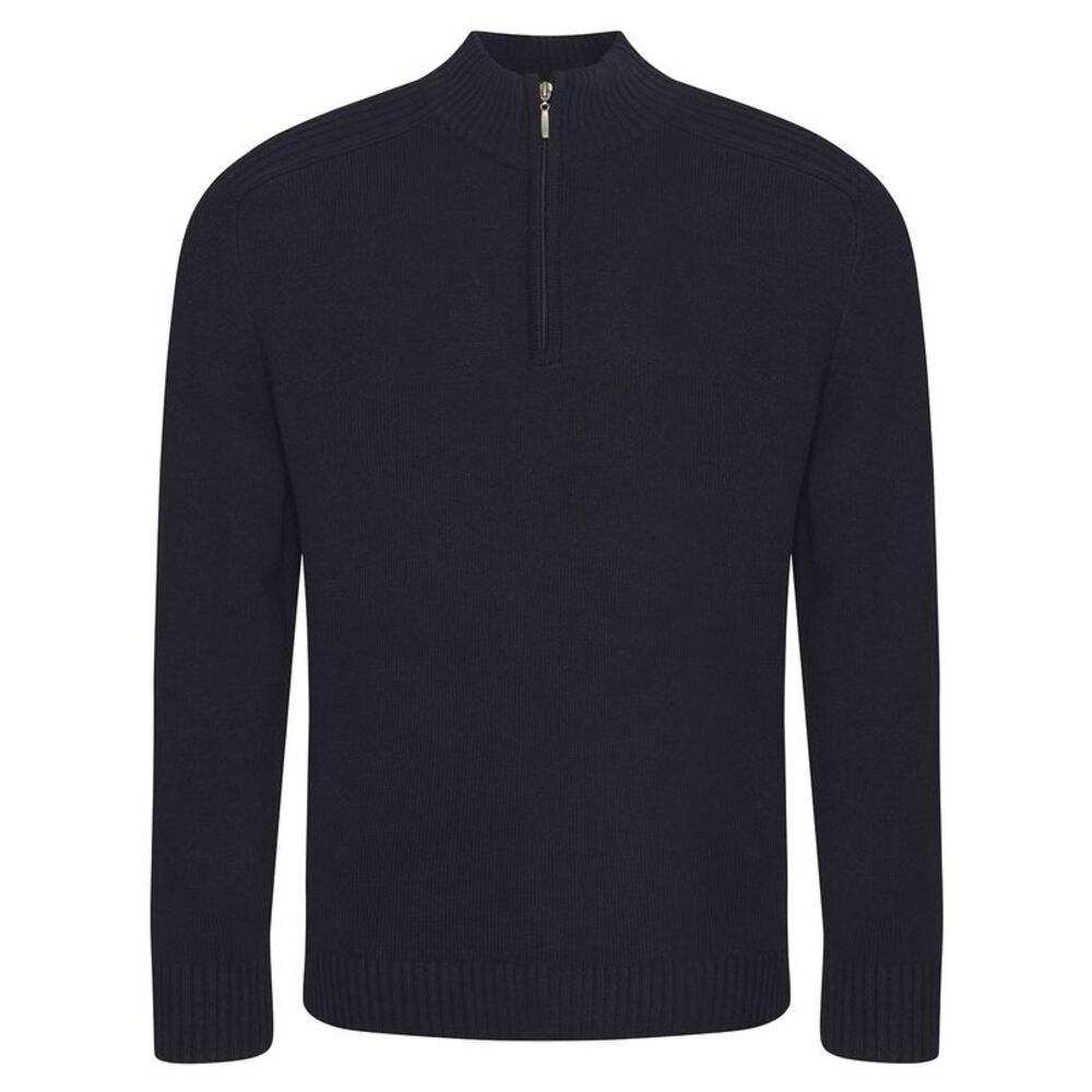Ecologie Unisex Adult Wakhan Knitted Quarter Zip Sweatshirt / Black